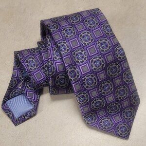JZ Boulder All Silk Hand Made in USA Medallion Tie